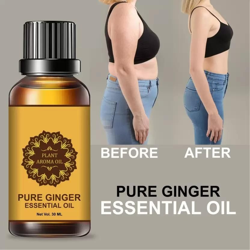 Belly Drainage Ginger Oil, Lymphatic Drainage Ginger Oil, Slimming Tummy Ginger Oil, Ginger Essential Oil for Swelling and Pain Relief, Care for Skin (30ML) (Pack Of 2)
